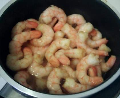 Crevettes au rhum blanc