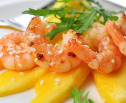 Crevettes aux mangues