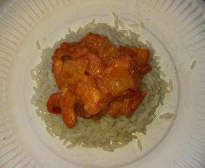 Crevettes coco poivron