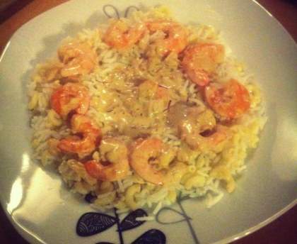 Crevettes flambées