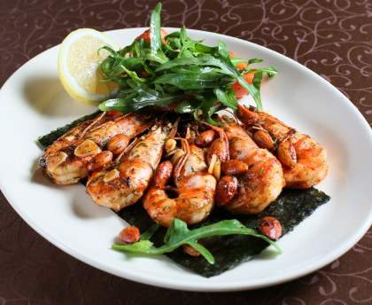 Crevettes piquantes au miel et au vinaigre