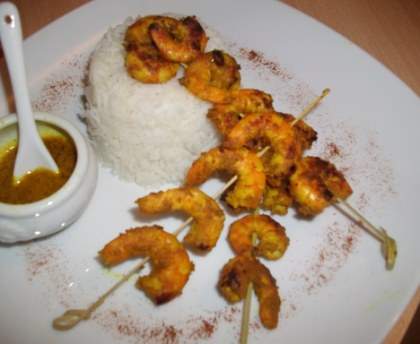 Crevettes sautées au colombo