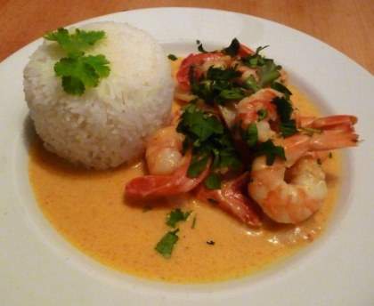 Crevettes thaï à la pâte de curry