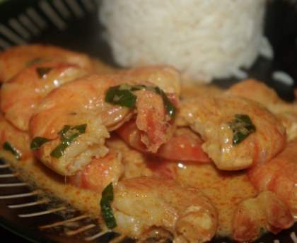 Crevettes Thaï à l'ail et au basilic