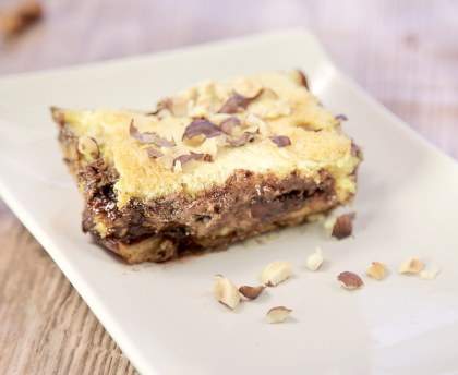 Croque-cake pâte à tartiner et noisettes