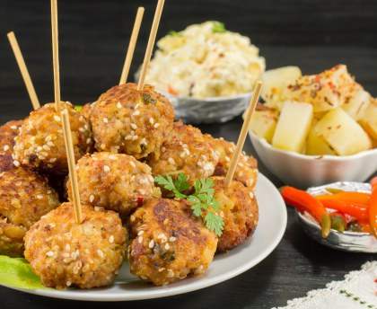 Croquettes de pomme de terre et viande hachée