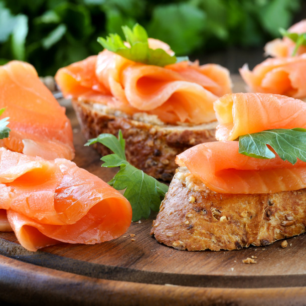 Crostini au saumon fumé