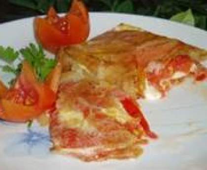 Croustillant facile tomate mozzarella et olives