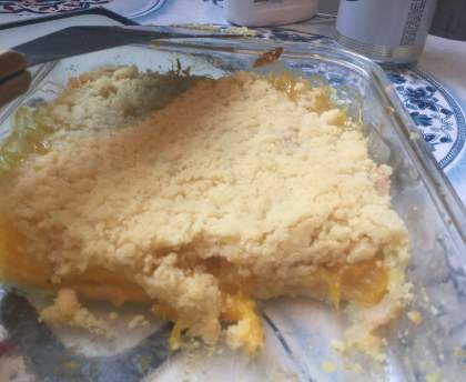 Crumble à la banane et à la mangue