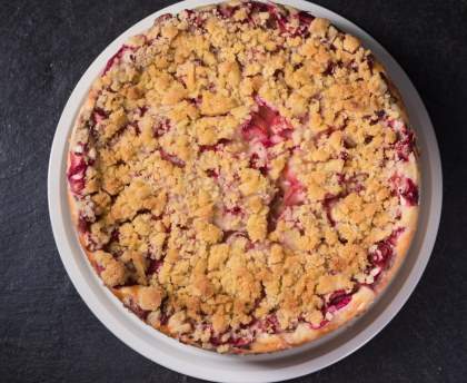 Crumble à la rhubarbe