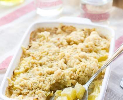 Crumble aux courgettes