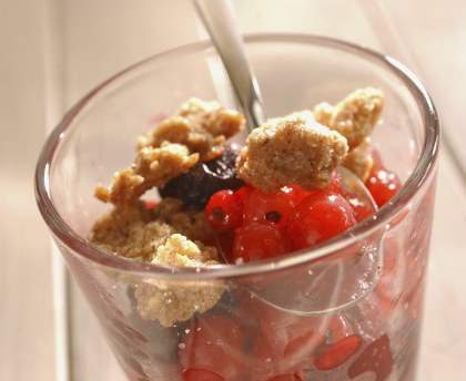 Crumble aux fruits rouges rapide