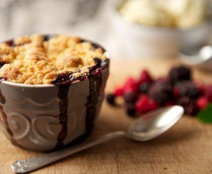 Crumble aux mûres et speculoos
