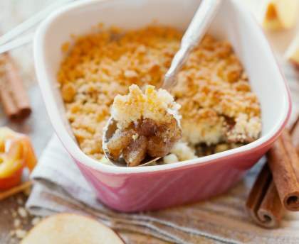 Crumble aux pommes et à la crème de marrons