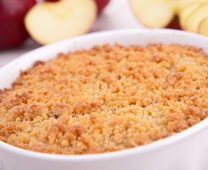 Crumble aux pommes et aux amandes