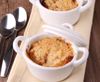 Crumble aux pommes et aux coings