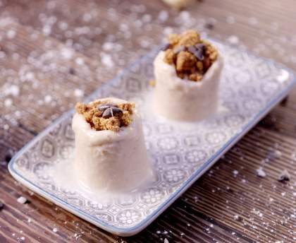 Crumble banane chocolat speculoos revisité façon glacé