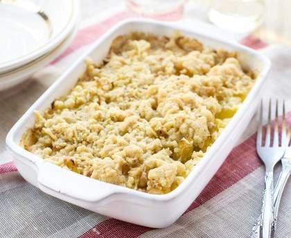 Crumble de courgettes au boursin