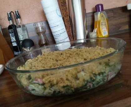 Crumble de courgettes au mascarpone