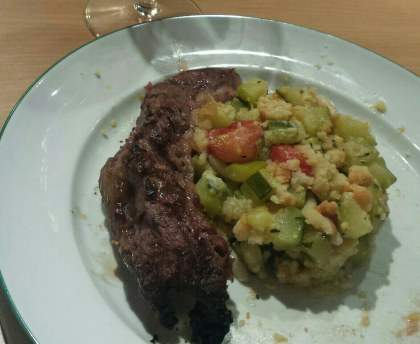 Crumble de courgettes au thym