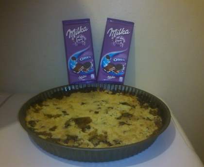 Crumble de fruits au Milka Oreo