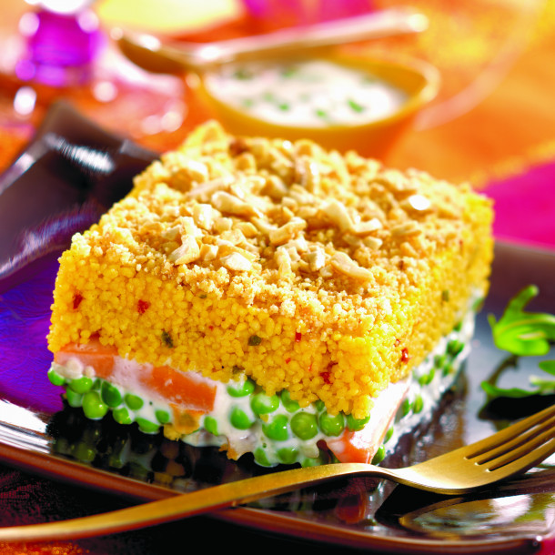 Crumble de légumes et couscous aux épices douces Indian Style