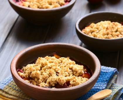 crumble de pêche inratable