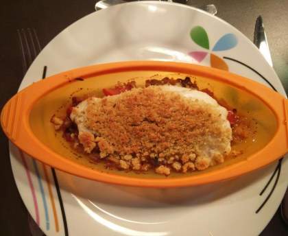 Crumble de poisson en papillote