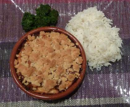 Crumble de poulet à la tomate
