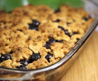Crumble des vendanges au raisin muscat