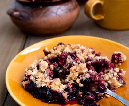 Crumble express aux mûres 