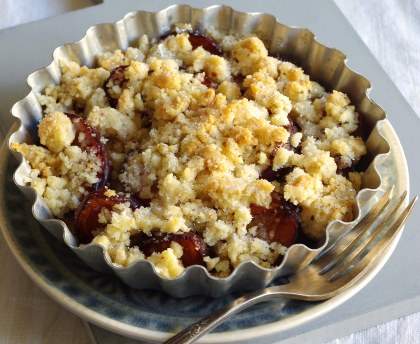 Crumble mangue et fraise