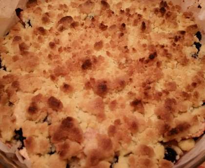 Crumble mûres et pommes