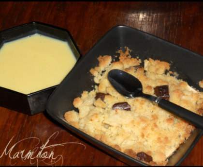 Crumble pomme chocolat