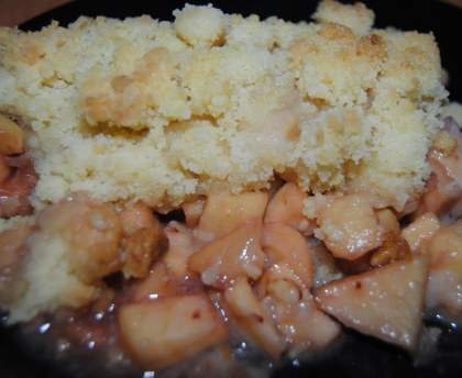 Crumble pommes et confiture