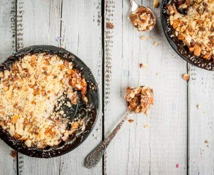 Crumble pommes framboises ultra-simple
