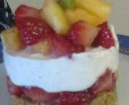 Crumble renversé ananas et fraise