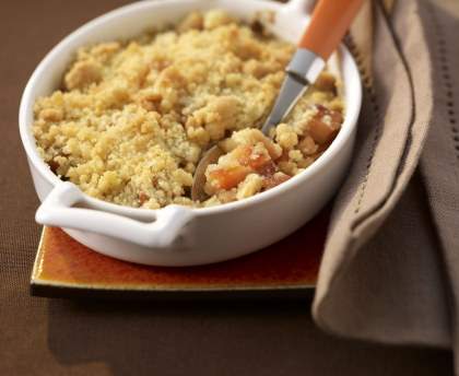 Crumble rhubarbe-abricot