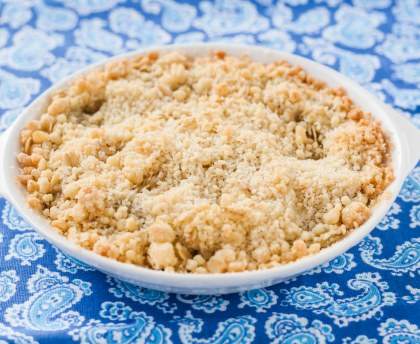 Crumble sans four avec sauce au yaourt 