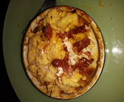 Crumble tomate chèvre léger