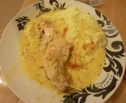 Cuisse de lapin nappée de moutarde