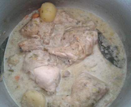 Cuisse de poulet a la crème