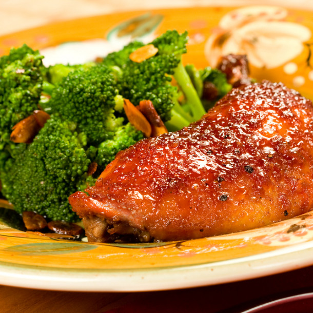 Cuisse de poulet et brocolis au Cookeo