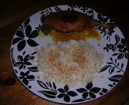 Cuisses de canard au miel et à l'orange