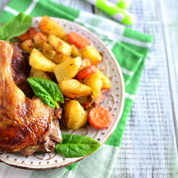 Cuisses de canard au vin rouge au Cookeo
