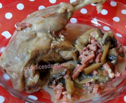Cuisses de canard en sauce