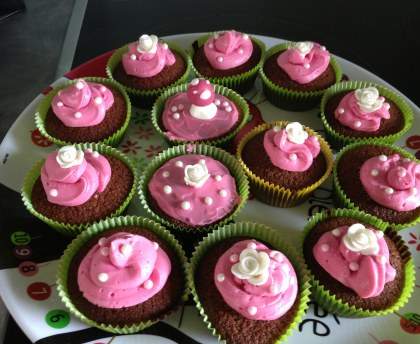 Cupcake chocolat amandes topping mascarpone