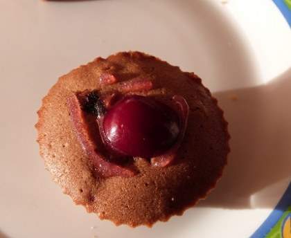 Cupcake chocolat et cerise