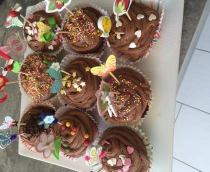 Cupcake et nuage tout chocolat
