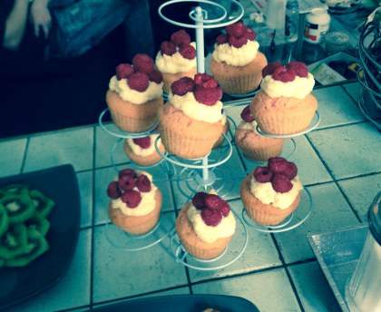 Cupcakes à la framboise et chocolat blanc